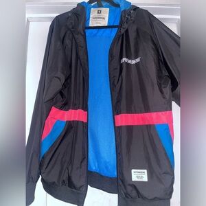 Color block supreme being hooded jacket